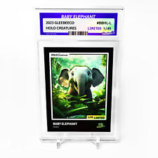 BABY ELEPHANT Art Card 2023 GleeBeeCo Holo Creatures Slabbed #BBHL-L Only /49 picture