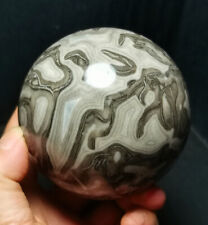 RARE 684G Natural Picasso Silk Banded Lace Agate Crystal Ball Healing WD1038 picture