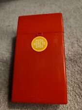 Eclipse Red 100s Size Push To Open Button Cigarette Case  picture