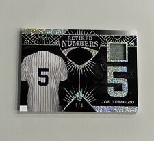 LEAF BRONX LEGACY BRONX JOE DIMAGGIO GAME USED RETIRED NUMBER 5 RELIC 2/4 picture