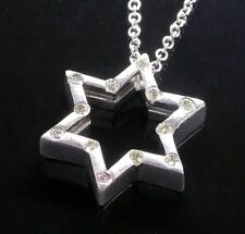 Small Diamond & 14K White Gold Star of David Pendant Necklace by Paula/Alef Bet picture