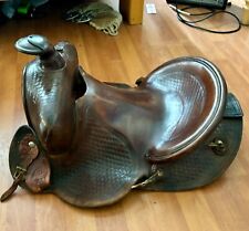 Vtg H.H. Heiser Saddle 1920s Brown Leather Highback Saddle Great Condition picture