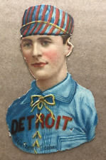 Vintage 1888 SCRAPPS Tobacco Trade Card DETROIT C.H. GETZEN Pitcher picture