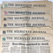 Lot of 6 Milwaukee Journal Newspapers 1982 - Artificial Heart Transplant picture