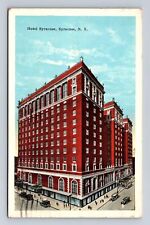 Syracuse NY-New York, Hotel Syracuse, Advertising, Antique Vintage Postcard picture