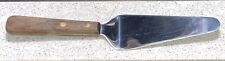 VINTAGE HALCO STAINLESS STEEL PIE SERVER - WOODEN HANDLE picture