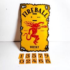 Fireball Whiskey Sign Shot Price Cards for bars, home bars, man cave Authentic picture