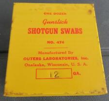 Vintage Gunslick Shotgun Swabs Metal Tin EMPTY can No. 474 Outers Onalaska Wisc. picture