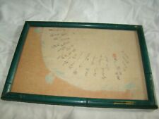 Antique/Vtg Asian Chinese? Calligraphy Art Painting Signed Textured Paper Framed picture