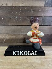 Vintage Nikolai Vodka Chalkware Figure Bar Back Bottle Holder Display picture