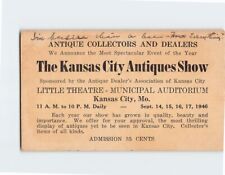 Postcard The Kansas City Antiques Show Announcement picture