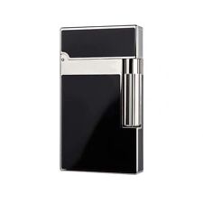 A++ Dupont Ligne 2 Metal Ping Sound Gas Lighter Classic Black FINISH Gold Silver picture