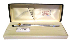 Vintage CROSS Chrome Pen Lions Club Monogram with Box Made in the USA picture