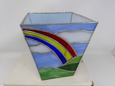 Small Stained Glass Decorative Vanity Trash Can picture