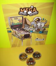 Mega Golf Ball Frenzy Pinball Machine Promo Sales Flyer and Plastic Keychains  picture