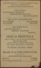 1925 CHICAGO ILL SQUARE SEAL FOOD PRODUCTS CO SPECIAL CONDIMENTS STATEMENT 31-12 picture