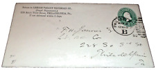 MARCH 1890 LEHIGH VALLEY RAILROAD COMPANY ENVELOPE  picture