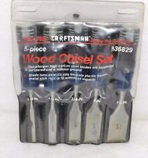 Vintage Sears Craftsman 5 Piece Wood Chisel Set With Pouch 1/4-1 1/4 #36829 EUC picture