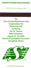 Saskatchewan Roughriders Trans Canada Matchcover Club Vintage Matchbook Cover picture