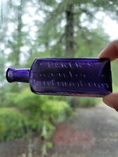 Old Deep Purple Baker's Flavoring Bottle  Antique Dark Amethyst Extract Bottle picture