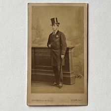 Antique CDV Photograph Handsome Royal Man ID Alfred Duke Of Edinburgh UK Top Hat picture