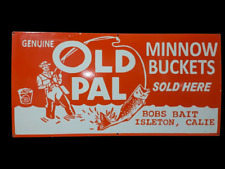 PORCELIAN OLD PAL ENAMEL SIGN SIZE 38X20 INCHES picture