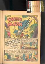 GREEN MASK #1 SPRING 1945 ORIGIN BONDAGE DOMINO MISSING COVER & 1ST LEAF picture