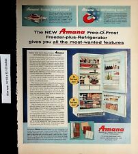 1961 Amana Free O Frost Freezer Refrigerator Vintage Print Ad 4907 picture