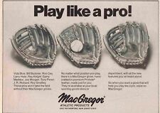 Macgregor Baseball Glove 1980S Vintage Print Advertisement 5