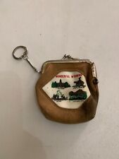 Vintage 1950's-60's Wonderful Wyoming Souvenir Leather Coin Purse picture