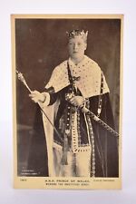 H.R.H. Prince Of Wales Black And White Vintage Real Photo Postcard Collectible picture