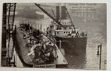 1915 IL Postcard Chicago Steamer SS Eastland Disaster Salvage Ship 