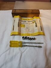 Vintage Miller Flexible Drive Tools USA Scew Driver Socket Set standford Conn. picture