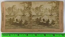 Vintage 1898 Our Boys in Camp Tampa FL Soldier Tents Encampment Stereoview Card picture