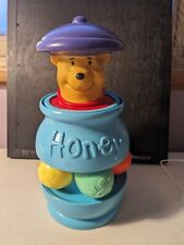 Vintage Disney Winnie The Pooh Spinning Honey Pot Pop Up Baby Toy Mattel Aqua picture