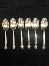 6 Beautiful Tablespoon Georg Jensen Denmark Acanthus 925 Sterling Silver picture