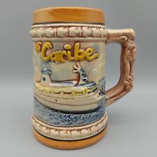 M/S Caribe Commodore Cruise Line Ceramic Souvenir Beer Stein Mug Made In Japan picture