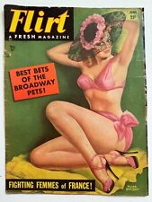 4 1950's Men's Cheeckcake Pinup Girl Magazine Covers Flirt, Beauty Parade, Eyefu picture