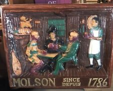 Vtg Molson Beer Foam 3-D Sign Martlett Importing Co #3994 Out 5000 picture