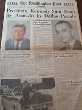 Newspapers-  SUPER RARE  EXTRA EXTRA WASHINGTON POST, DAY OF JFK ASSASSINATION picture