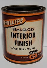 Vintage Phillips 66 Semi Gloss Interior Finish Quart Can Rare Salesman Sample  picture