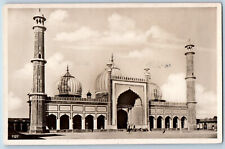 Delhi India Postcard Jumna Mosque c1930's Vintage Unposted RPPC Photo picture