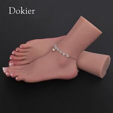 Dokier Silicone Female Feet Model Lifesize Mannequin Display Fake Foot Model picture