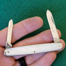 Minty Old Vintage Wards Winchester Pearl Pen Fob Pocket Knife With Etch picture