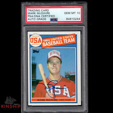 Mark McGwire signed 1985 Topps Olympic Rookie Card PSA DNA Slabbed Auto 10 C954 picture