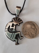 Kokopelli Sterling Overlay Pendant  Stamped Sterling/925 MAKE OFFERS picture