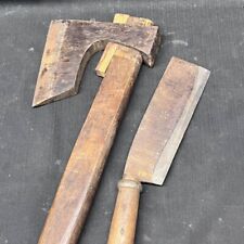 Vintage Woodworking tool Camp Outdoor Hatchet & Axe 2Set Japanese craftsman #4 picture