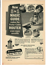 1959 Porter Cable Vintage Print Ad New 5 In 1 Magic Guide for Router Tool picture