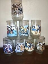 Lot Of 8 Vintage Welch’s Jelly Glass Jars -  8 Disney Glasses  picture