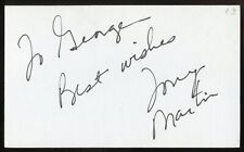 Tony Martin d2012 signed autograph 3x5 Cut Actor & Singer 